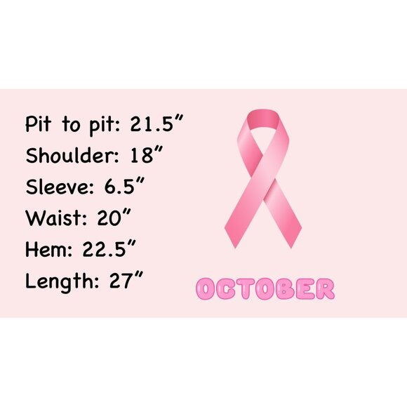 Women’s Pink Breast Cancer Awareness Scrub Top Size M - Picture 3 of 5